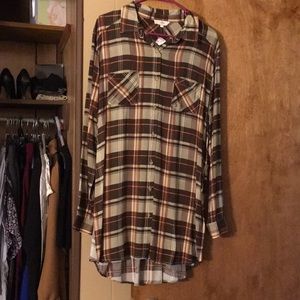 Plaid T shirt dress